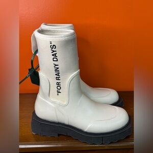 Off-White White Winter Rain Boots